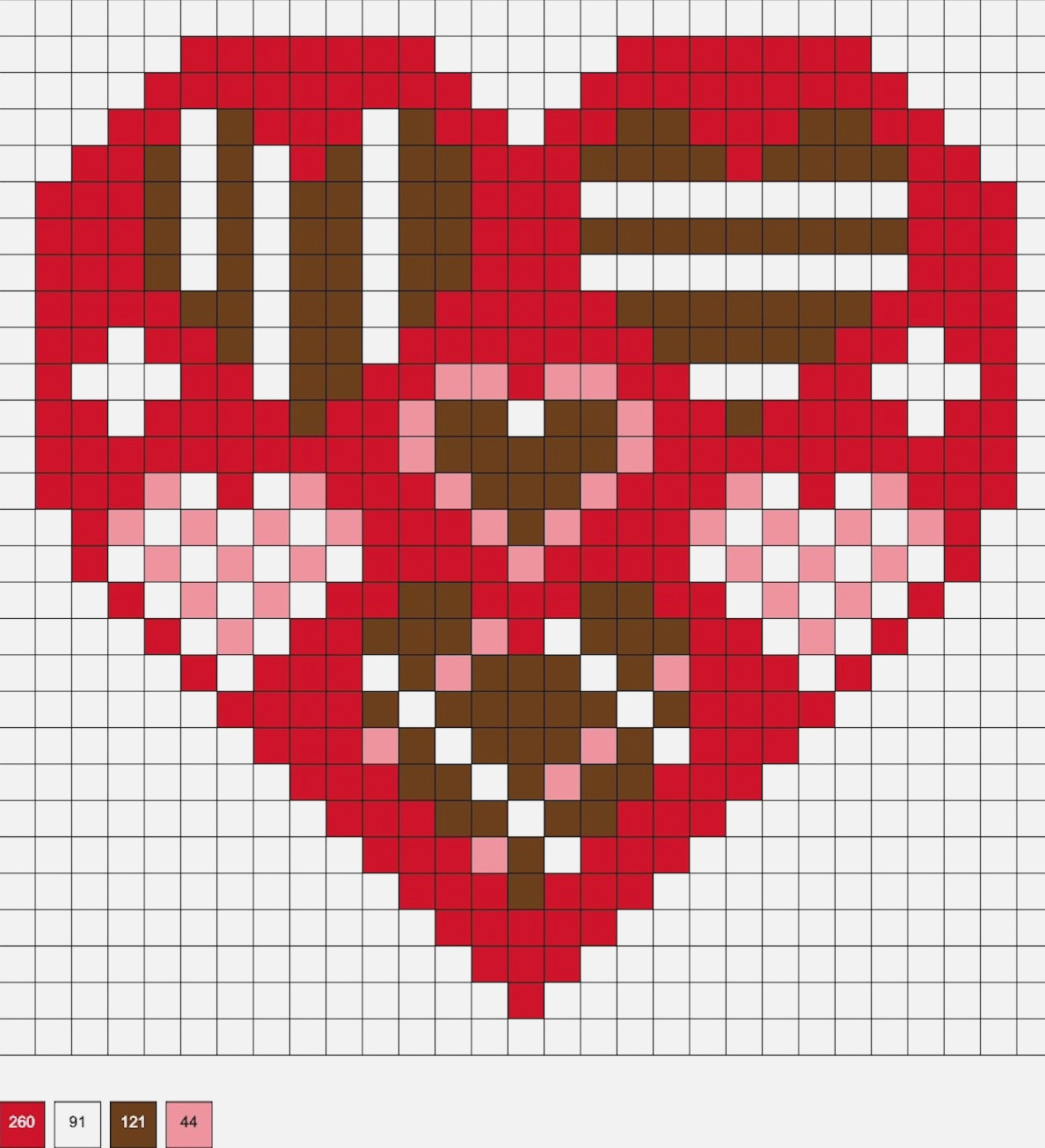 heart fuse beads