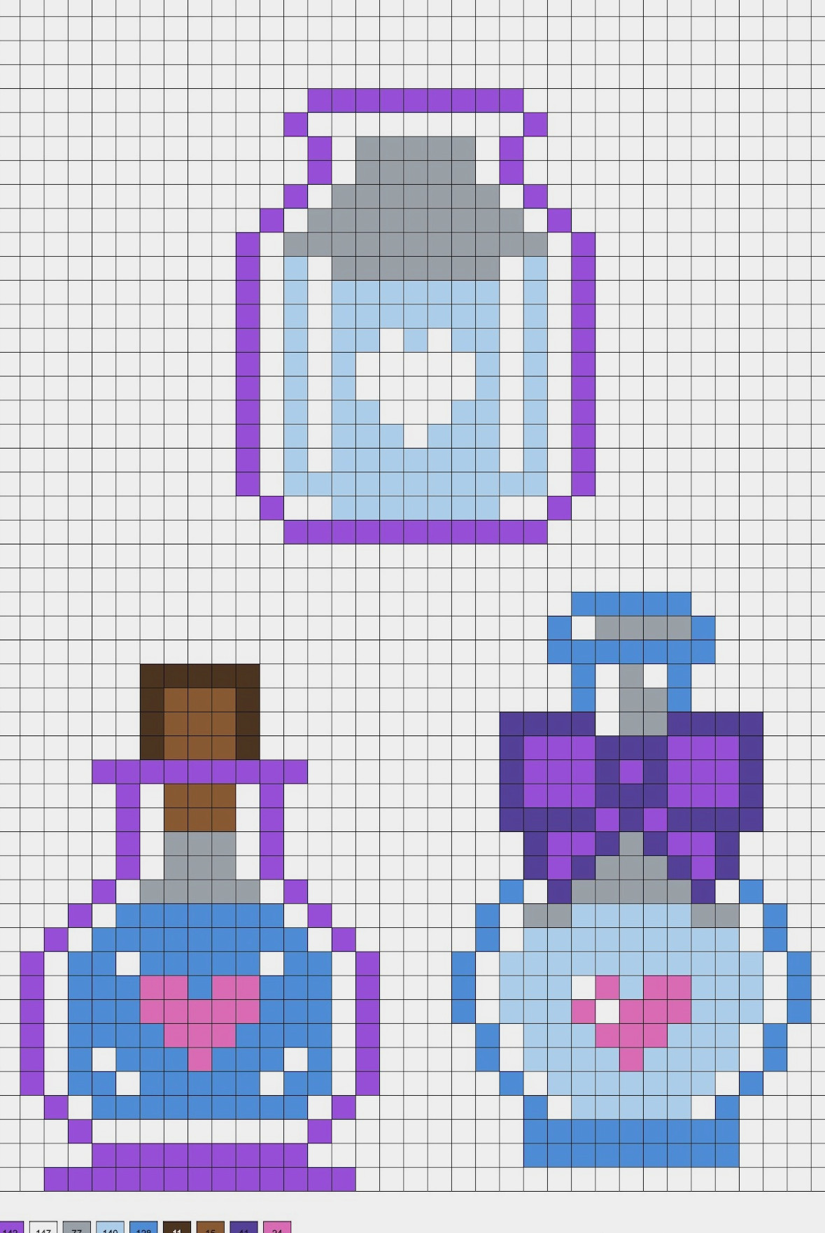 love potion bottle perler beads