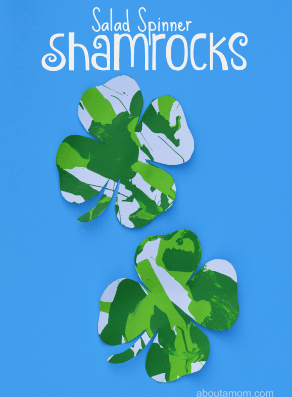 spin art shamrocks