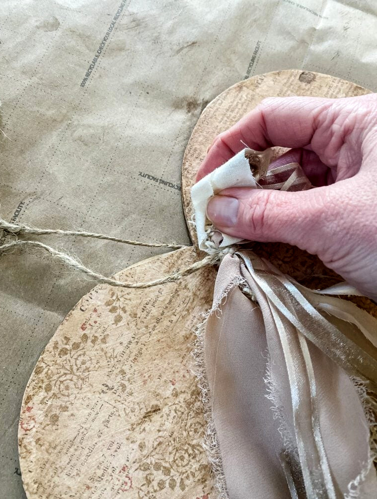 tying ribbons to the heart