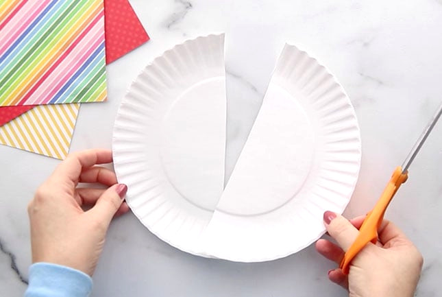 Cut Paper Plate in Half