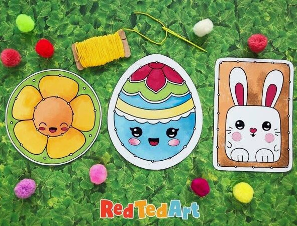 Easter Lacing Cards