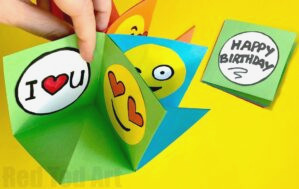 Emoji pop up cards