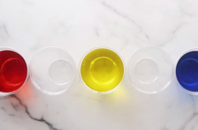 Line Up Cups for Walking Rainbow
