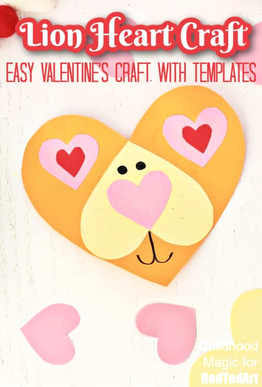 Lion heart craft for valentines day