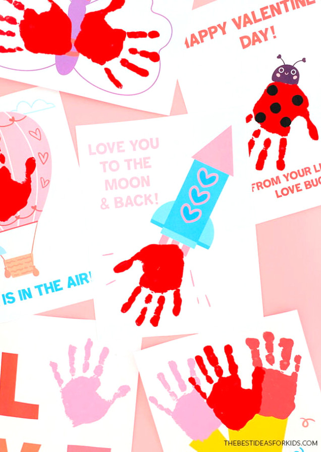 Printable Valentine's Day Handprint Art