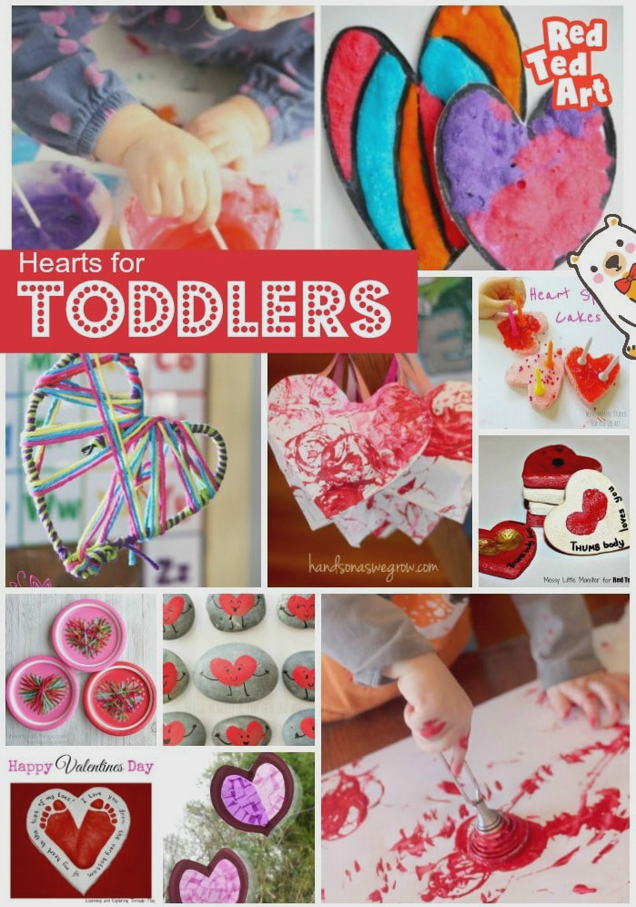 Toddler Heart Crafts to make at Valentine's Day or Mother's Day!