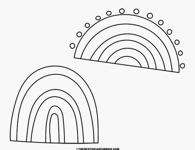 fun rainbows coloring page