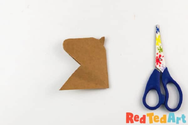 shape the bookmark into a horse