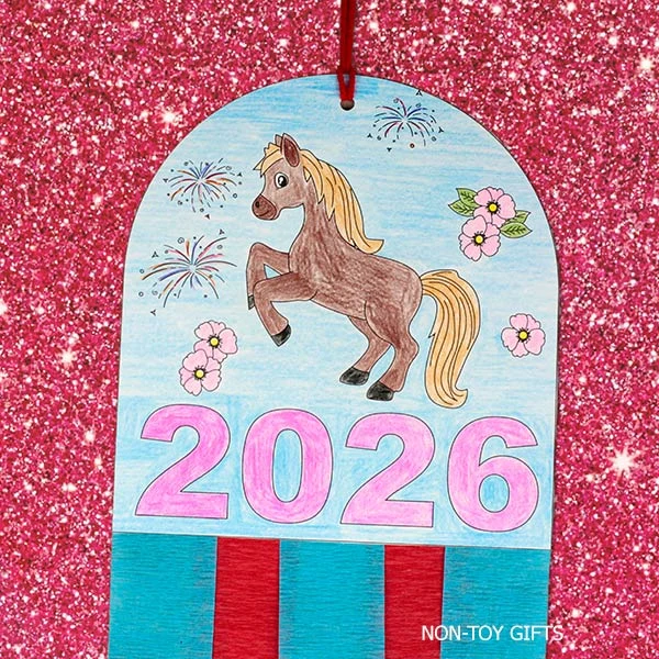 Year of the Horse 2026 Chinese New Year printable craft for kids to use in the classroom