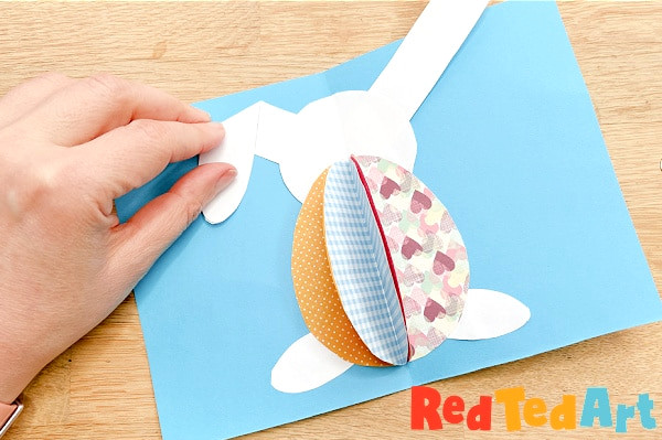 fold the bunny ear downward
