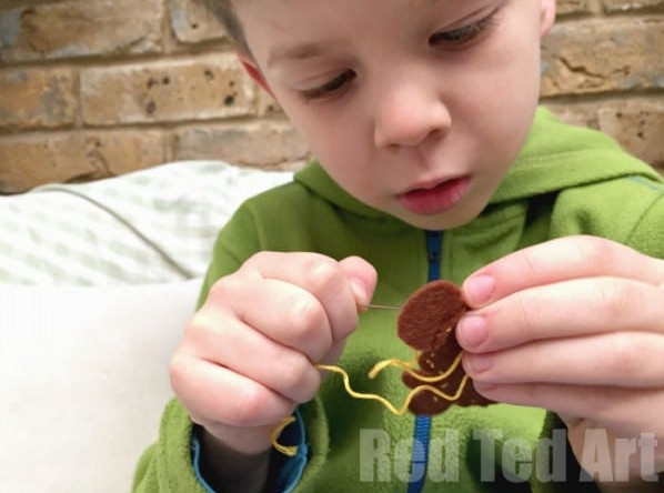 Cute Felt Softies Free Pattern - teaching boys to sew