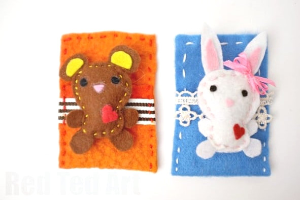 Cute Felt Softies, get your free patter to make these adorable woodland softies. Really LOVE the bunny and bear!