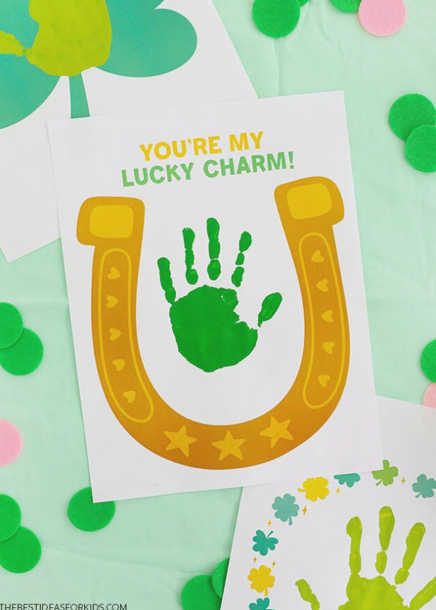 Handprint Art for St Patrick's Day