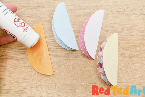 fold the eggs in half