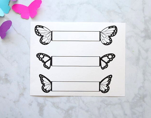 3D Butterfly Bookmark Templates