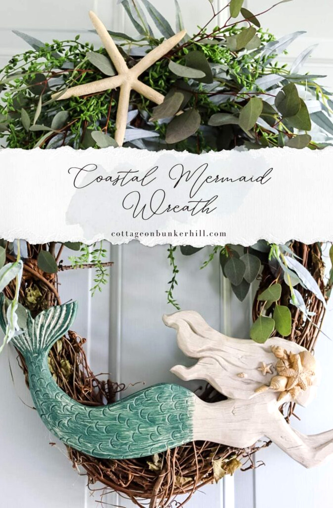 coastal mermaid wreath pinterest image