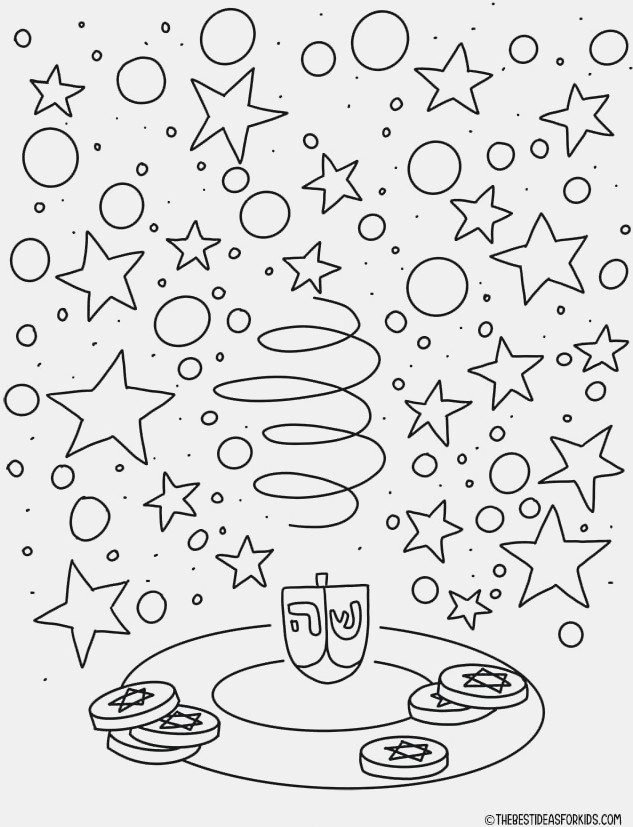 Dreidel Coloring Page