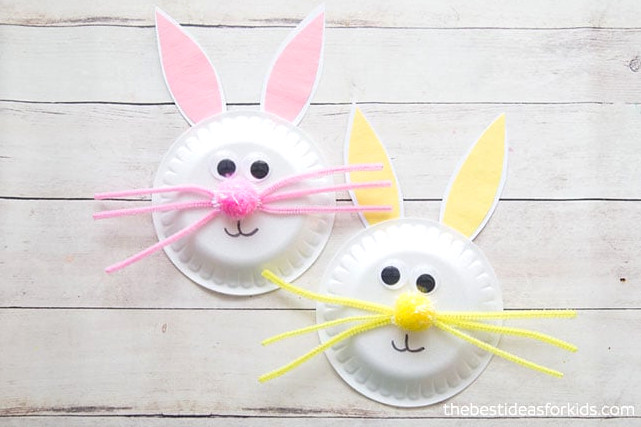 Easter Bunny Paper Plate Craft for Kids