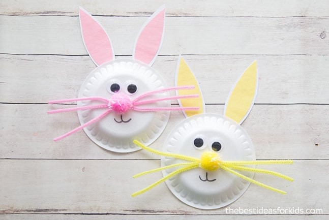 Easter Bunny Paper Plate Project for Kids