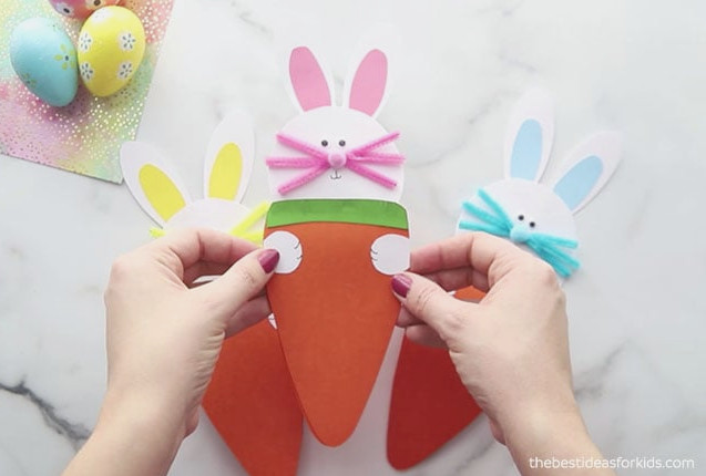 Easter Bunny with Carrot Greeting Card