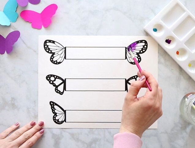 Paint Butterfly Bookmarks
