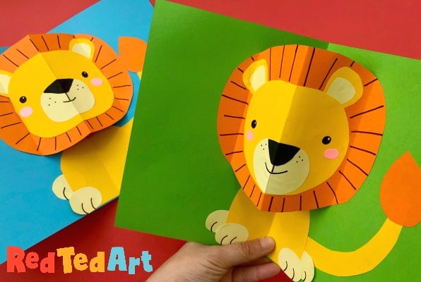 Pop Up Lion Card