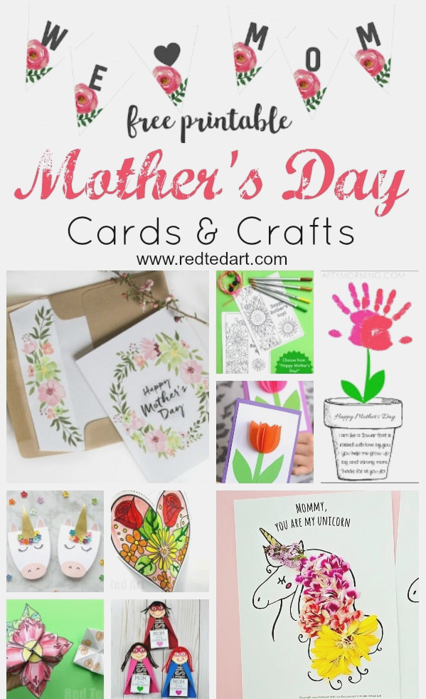 Printable Mother's Day Cards & Crafts - make Mother's Day Celebrations quick and easy with these free printable Mother's Day templates #printables #mothersday #papercrafts #forkids #foradults