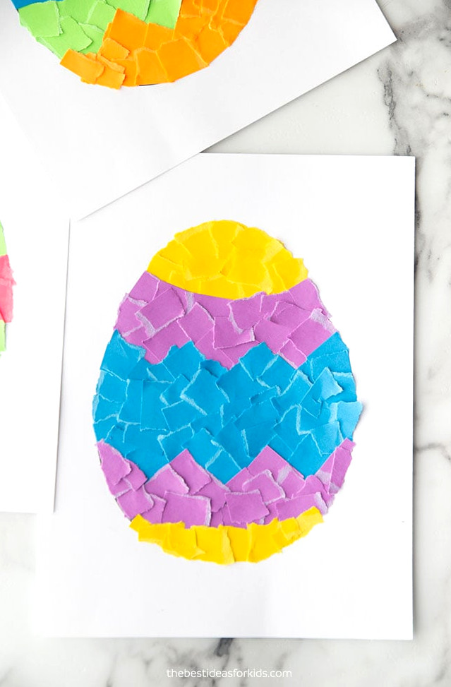 Easter Egg Craft Made with Scrap Paper