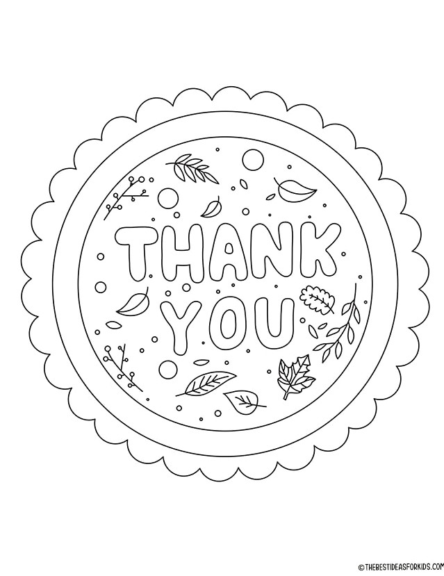 Thank You Coloring Page