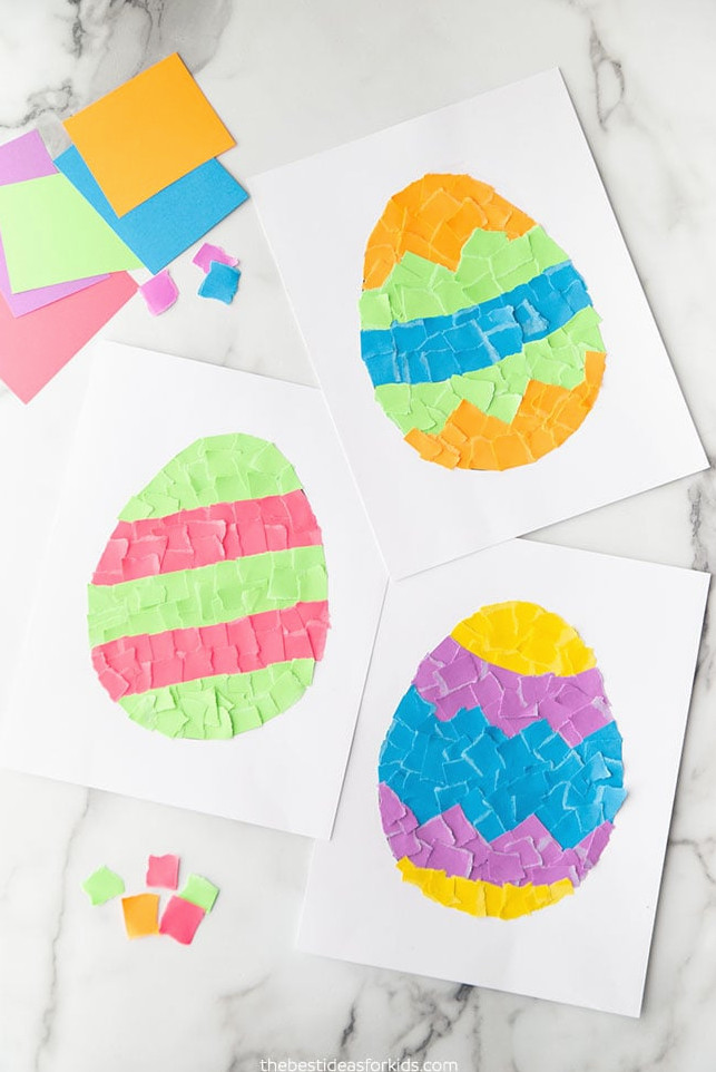 Ripped Paper Easter Egg Project
