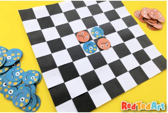 fun with a homemade checkers game