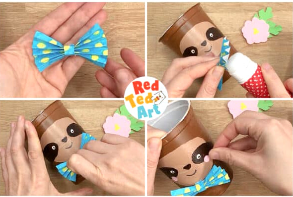 glue the bow to your sloth