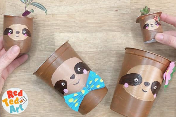 cute sloth family craft