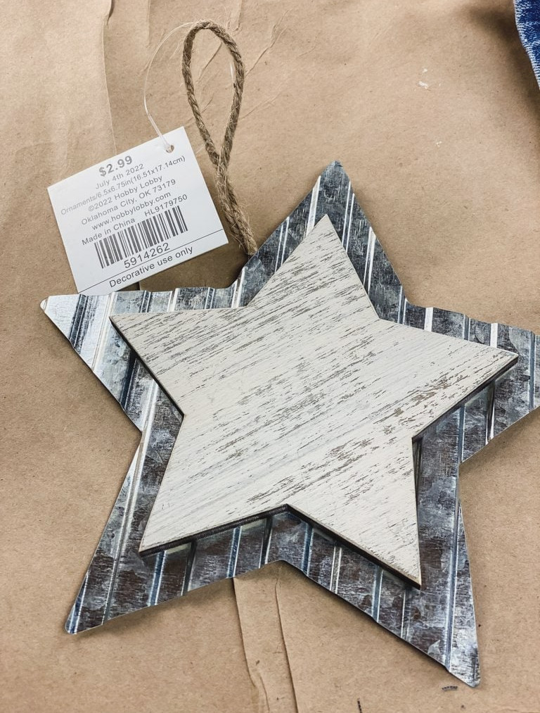 metal and white star