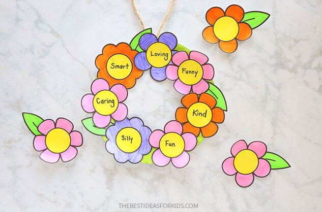 Printable Mothers Day Wreath