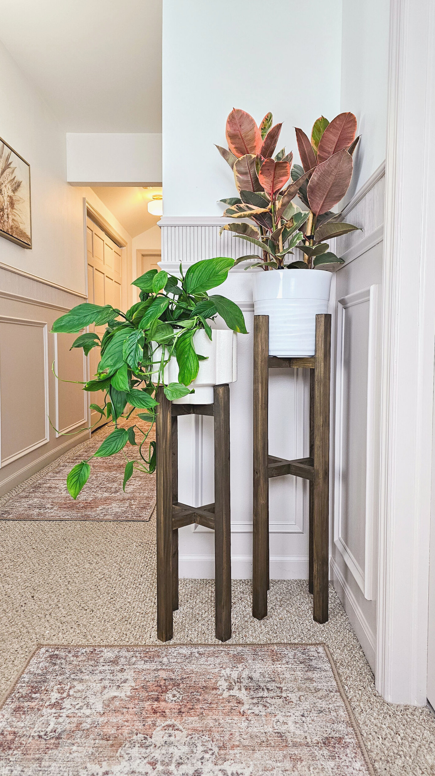 DIY elevated plant stands