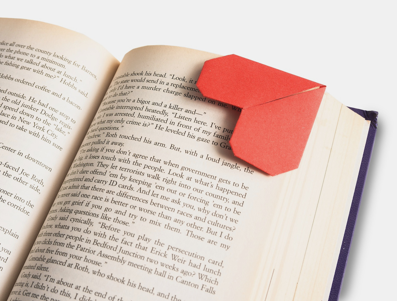 origami heart bookmark
