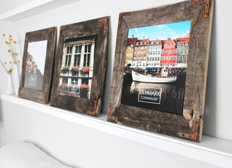 reclaimed wood picture frames