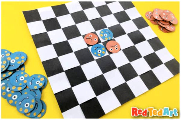 fun with a homemade checkers game