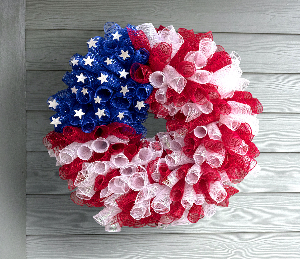 4th of July deco mesh wreath