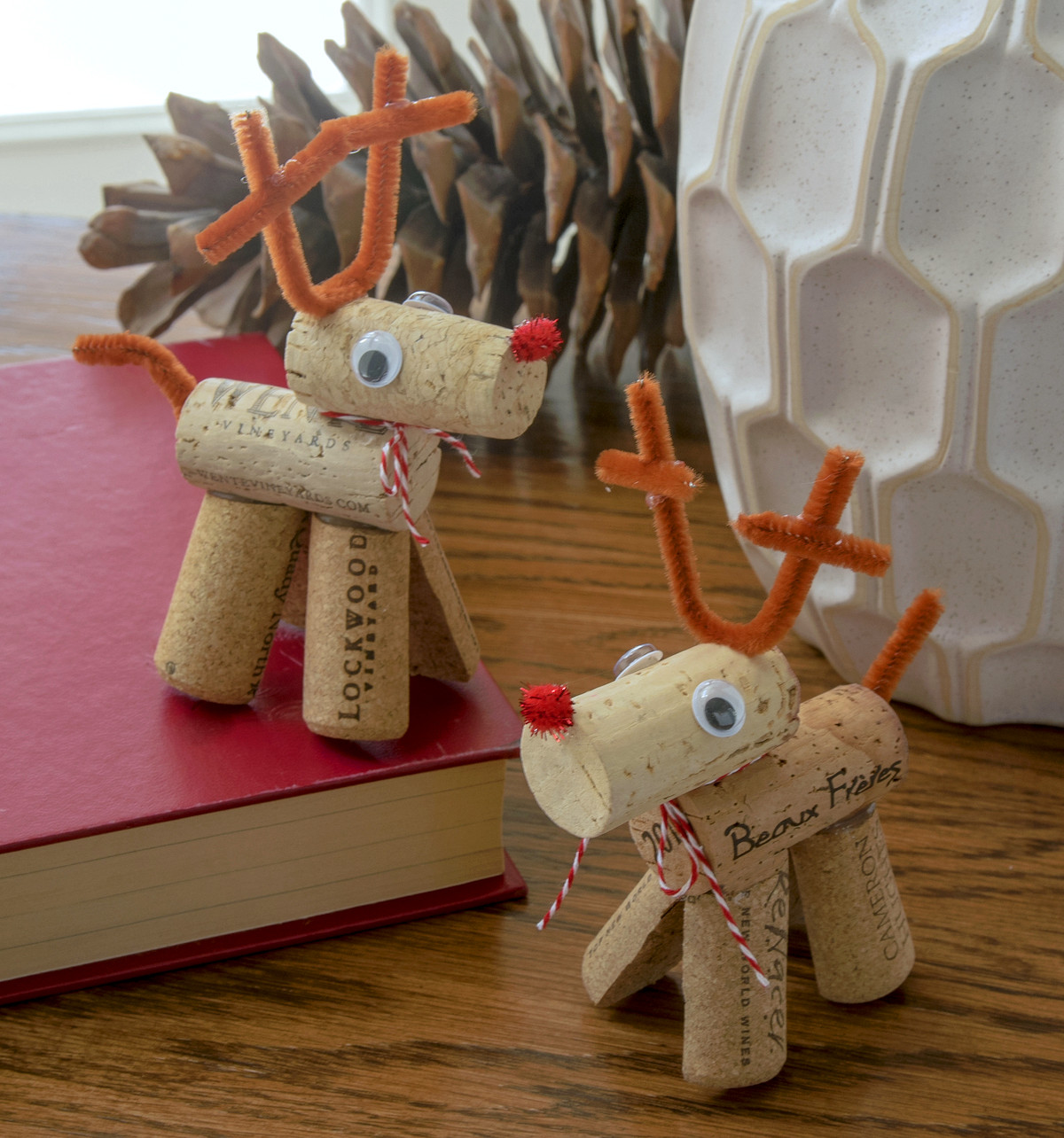 Easy cork reindeer for Christmas