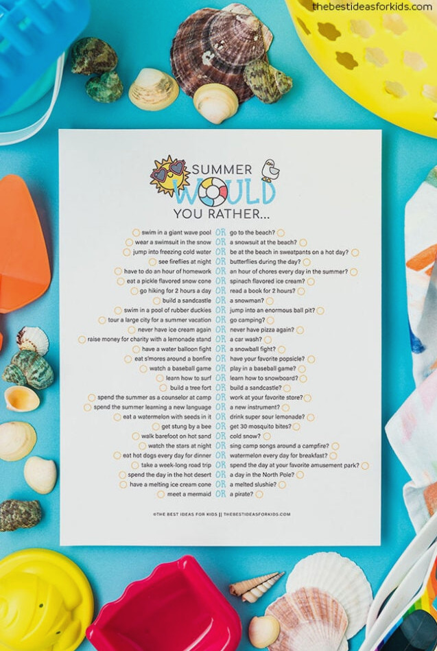 Summer Would You Rather Checklist