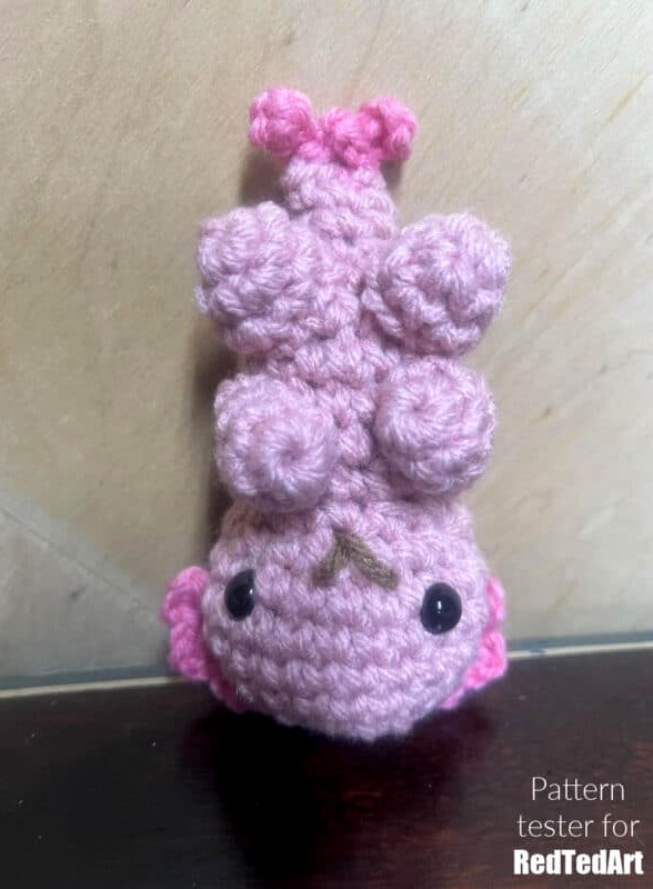 Tester axolotl crochet project