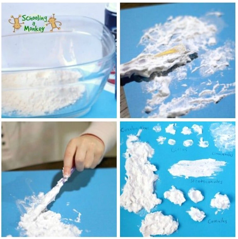 homemade fluffy paint clouds