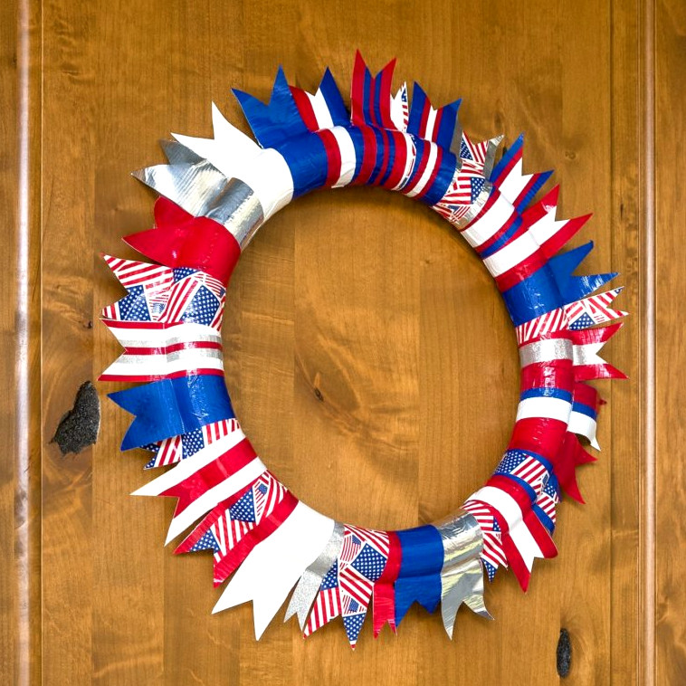 patriotic door wreath