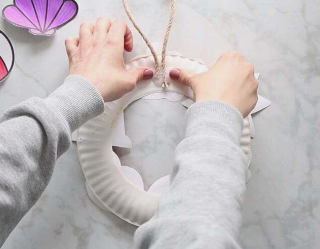 Add String to Back of Wreath
