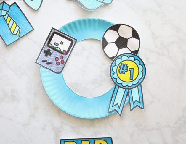 Glue Templates to Paper Plate