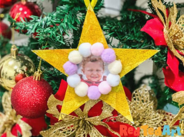 finished star ornament
