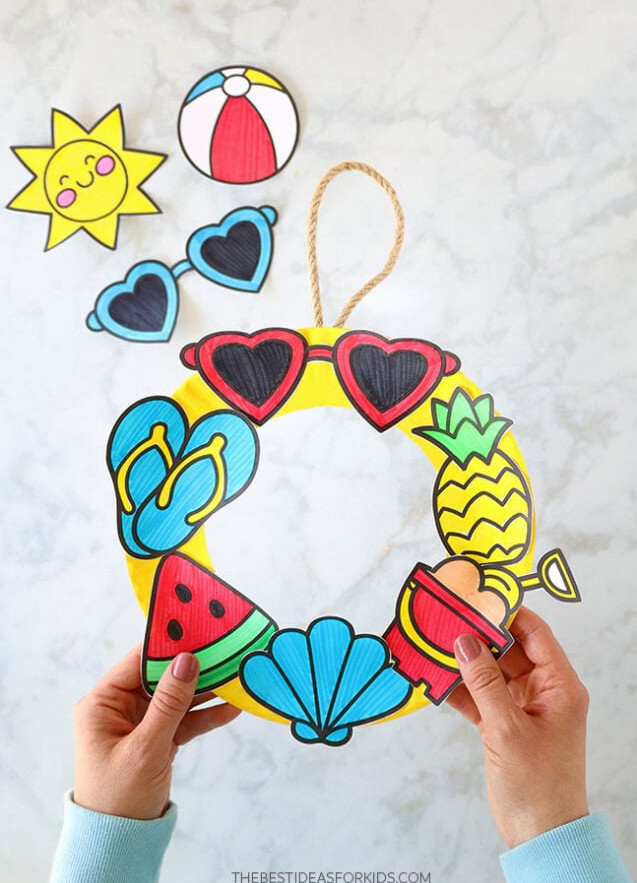 Summer Printable Craft Wreath